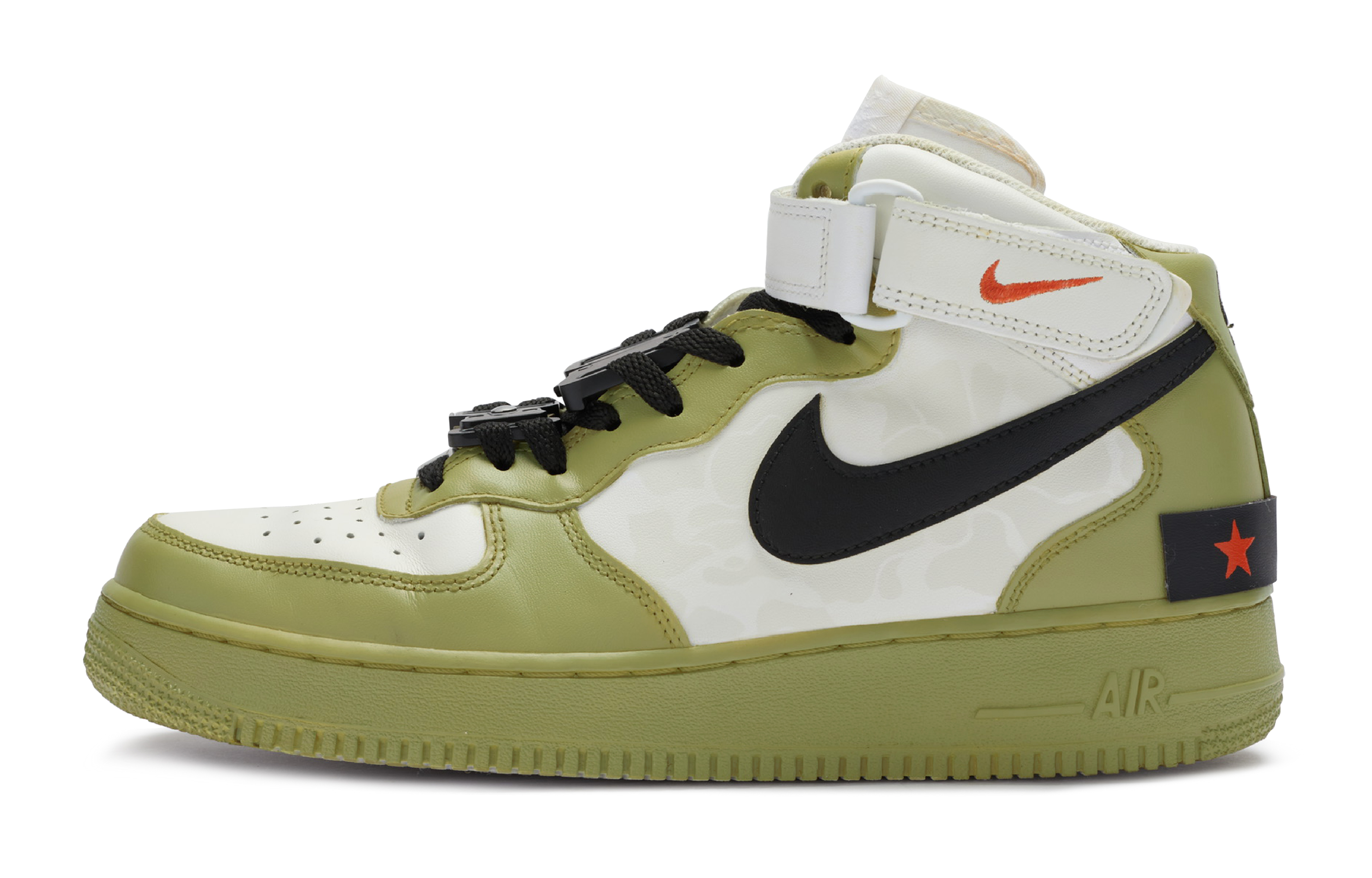 [Custom Shoes] Nike Air Force 1 Mid 'Military Green and White Custom' DH2933-111-444092