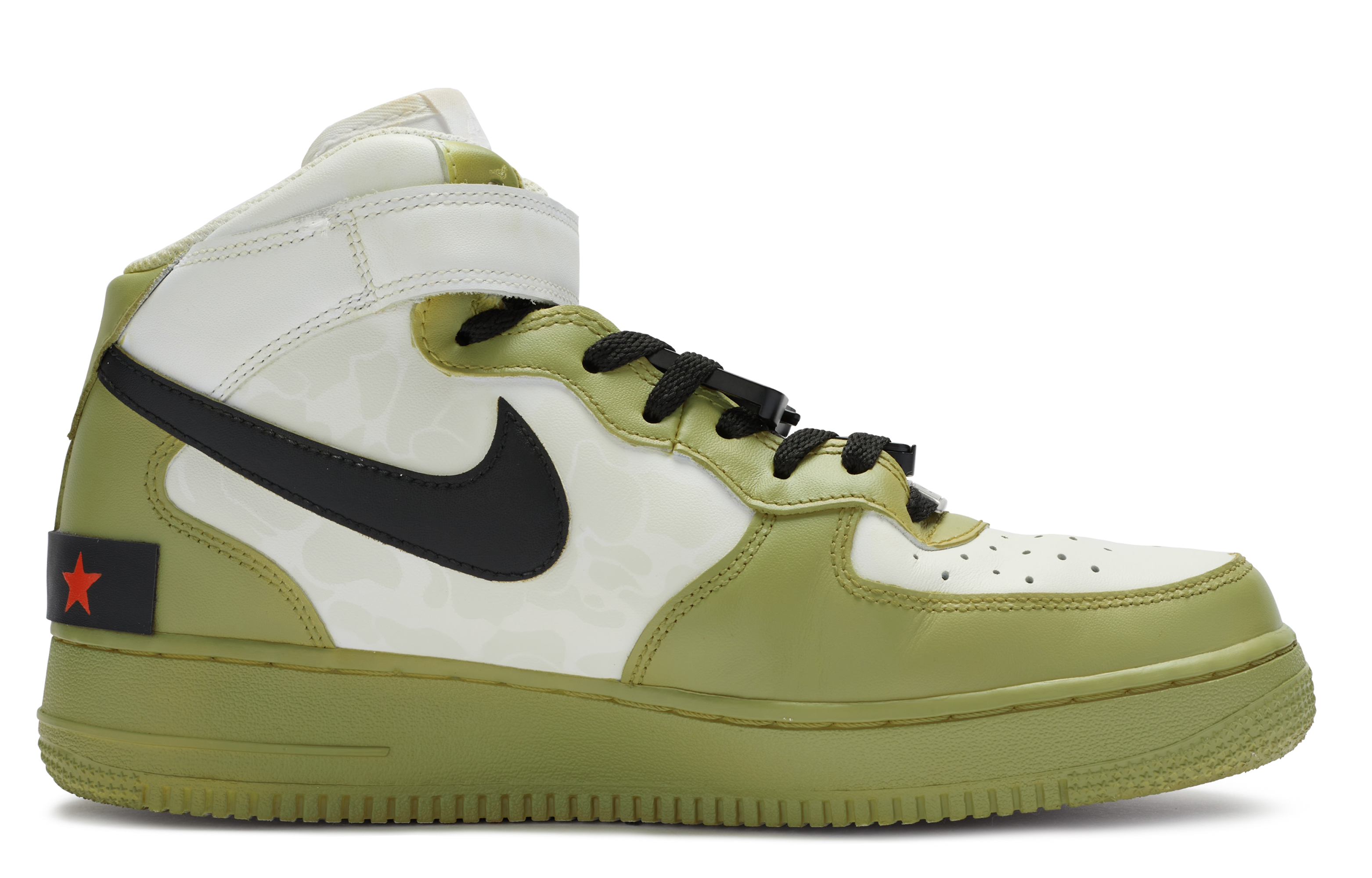 Order 【客製化球鞋】 Nike Air Force 1 Mid 811製造 特勤精英 軍事功能 手繪噴繪 防滑抗磨 中筒 板鞋 男款 軍綠白