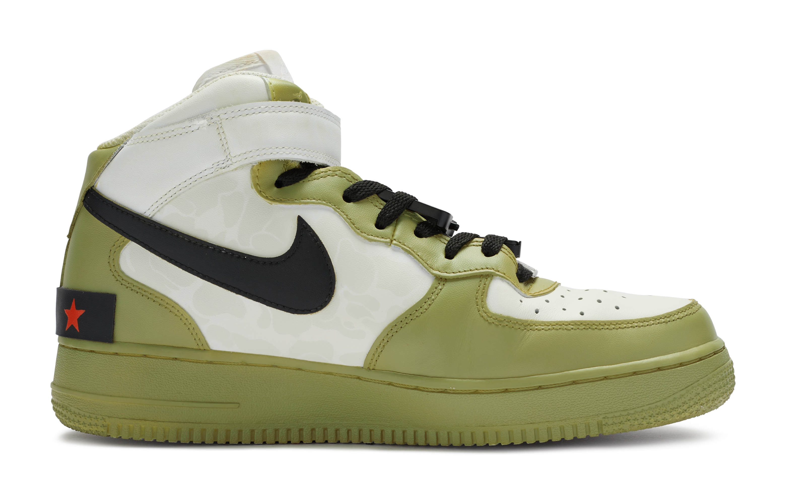 Order [Sepatu Kustom] Nike Air Force 1 Mid 'Hijau Militer dan Putih Kustom' DH2933-111-444092