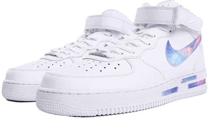 【訂製球鞋】 Nike Air Force 1 Mid 空軍一號 璀璨星黎 滿天星河 神秘星空 中幫 板鞋 男款 白藍 Lookbook 【訂製球鞋】 Nike Air Force 1 Mid 空軍一號 璀璨星黎 滿天星河 神秘星空 中幫 板鞋 男款 白藍