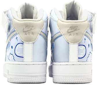 【訂製球鞋】Nike Air Force 1 Mid 空軍一號 校園風 腰果花 中幫 板鞋 男款 藍白 Shop 【訂製球鞋】Nike Air Force 1 Mid 空軍一號 校園風 腰果花 中幫 板鞋 男款 藍白