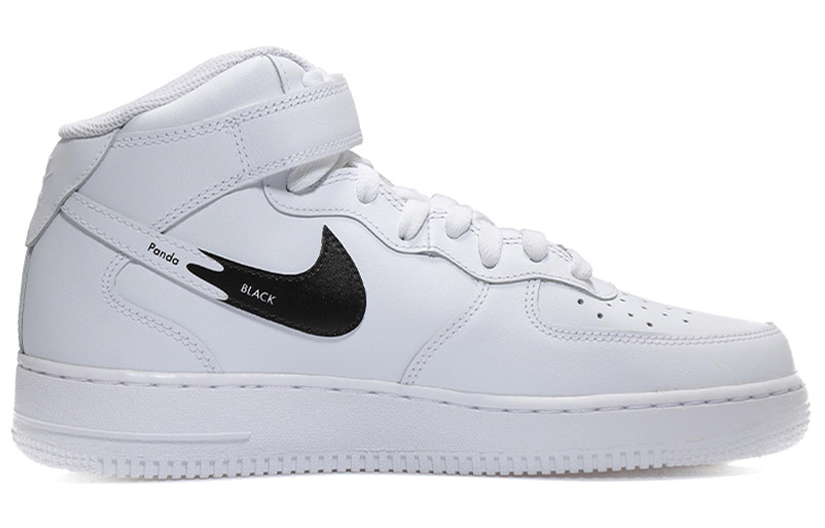 Order [Kasut Custom] Nike Air Force 1 Mid 'Panda Gradient Swoosh' CW2289-111(Team10-趴趴熊男白黑QD)