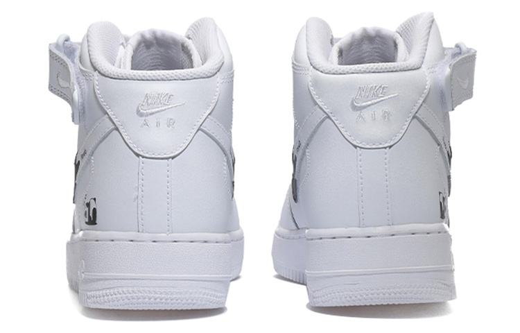 Purchase [Kasut Custom] Nike Air Force 1 Mid 'Panda Gradient Swoosh' CW2289-111(Team10-趴趴熊男白黑QD)