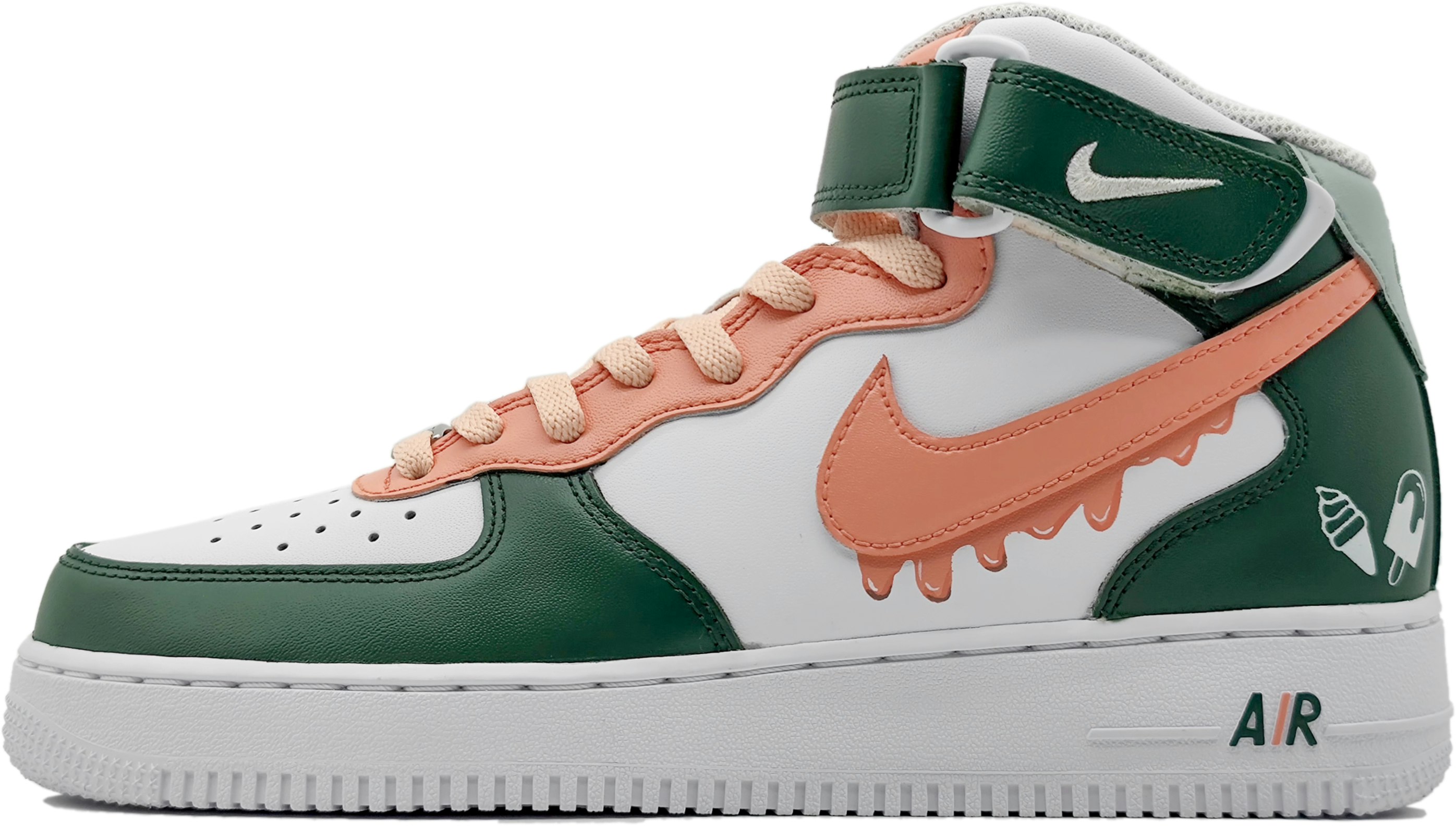 custom-shoes-nike-air-force-1-mid-pink-cream-matcha