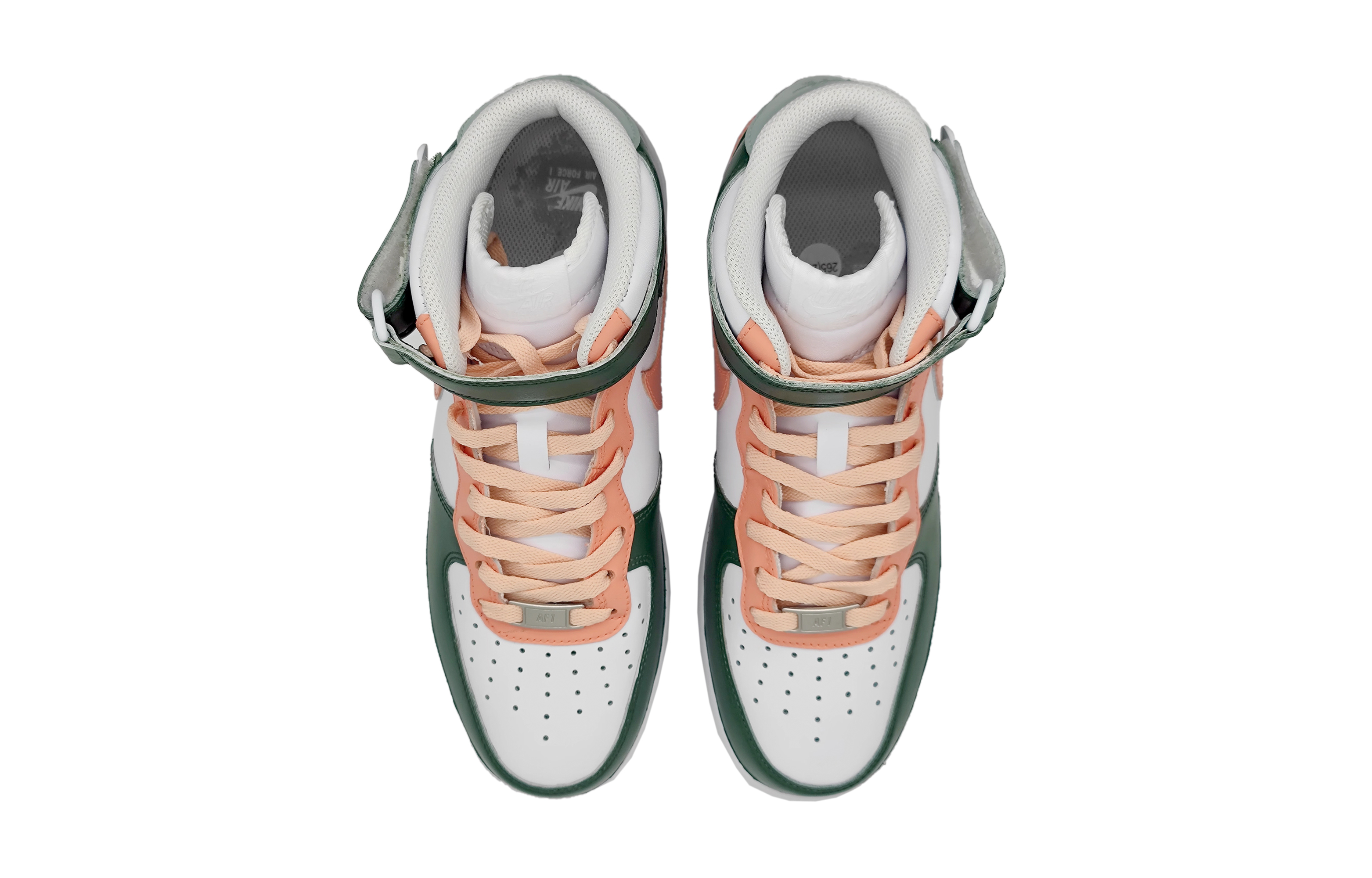 Shop 나이키 에어포스1 미드 '핑크 크림 말차' (커스텀) DH2933-111(Team16-女款奶油冰淇淋)