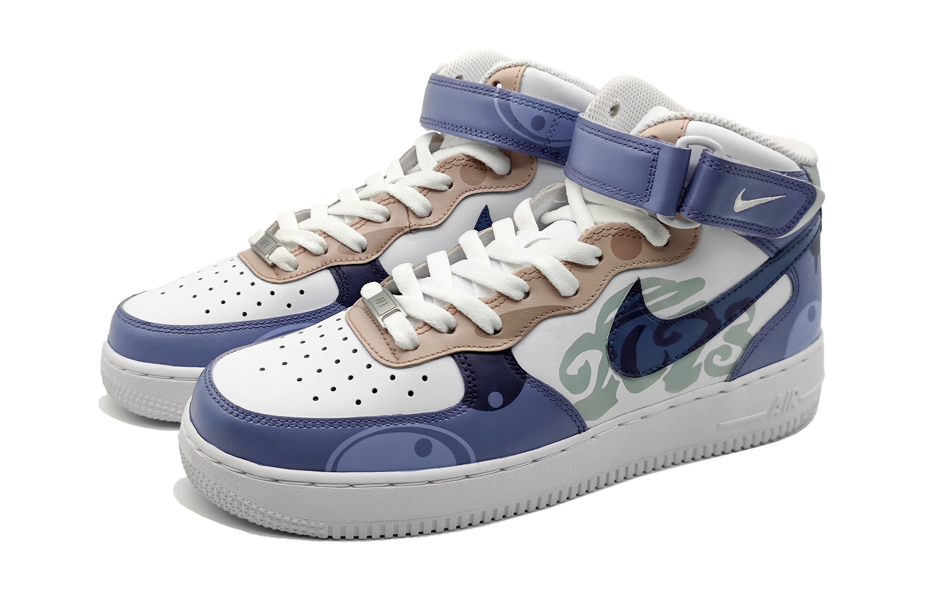Lookbook [Sepatu Kustom] Nike Air Force 1 Mid 'Totem Tahun Kelinci Ungu' DH2933-111(Team16-女款生肖系列兔年主题)