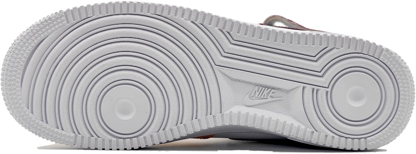 【客製化球鞋】Nike Air Force 1 Mid LE 空軍一號 復古布貼 祥云圖騰 玫瑰金勾 中筒 休閒鞋 GS 紅棕 Details for 【客製化球鞋】Nike Air Force 1 Mid LE 空軍一號 復古布貼 祥云圖騰 玫瑰金勾 中筒 休閒鞋 GS 紅棕