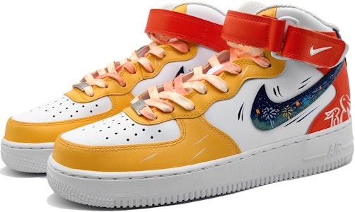 Nike AF1 Mid "星空花火" (カスタム) DH2933-111(Team16-女款万家灯火红黄) Lookbook Nike AF1 Mid "星空花火" (カスタム) DH2933-111(Team16-女款万家灯火红黄)
