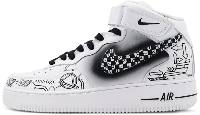 나이키 에어포스1 미드 '테크 체커보드 흑백' (커스텀) CW2289-111(Team8-男款科技风黑白) Buy 나이키 에어포스1 미드 '테크 체커보드 흑백' (커스텀) CW2289-111(Team8-男款科技风黑白)