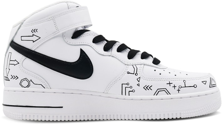 カスタムAF1ミッド "テックチェッカー 黒白" CW2289-111(Team8-男款科技风黑白) Order カスタムAF1ミッド "テックチェッカー 黒白" CW2289-111(Team8-男款科技风黑白)