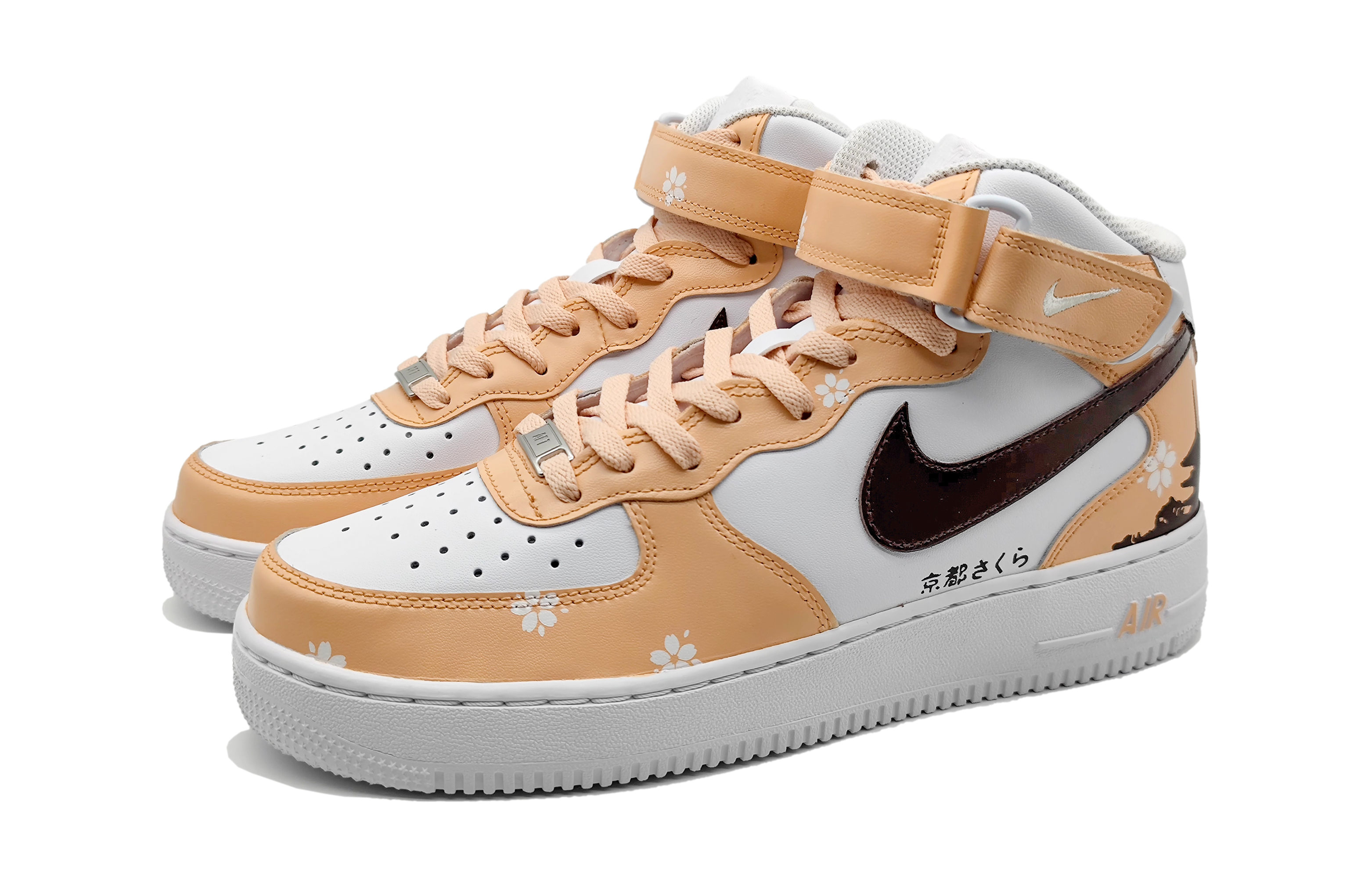 Lookbook [Kasut Tersuai] Nike Air Force 1 Mid 'Tokyo Sakura' DH2933-111(Team16-女款樱花东京时刻粉)