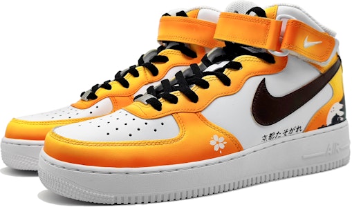 【定制球鞋】 Nike Air Force 1 Mid 空軍一號 東京時刻 黃昏 日落櫻花塔 中幫 板鞋 GS 黃橙黑 Lookbook 【定制球鞋】 Nike Air Force 1 Mid 空軍一號 東京時刻 黃昏 日落櫻花塔 中幫 板鞋 GS 黃橙黑