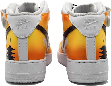 【定制球鞋】 Nike Air Force 1 Mid 空軍一號 東京時刻 黃昏 日落櫻花塔 中幫 板鞋 GS 黃橙黑 Purchase 【定制球鞋】 Nike Air Force 1 Mid 空軍一號 東京時刻 黃昏 日落櫻花塔 中幫 板鞋 GS 黃橙黑