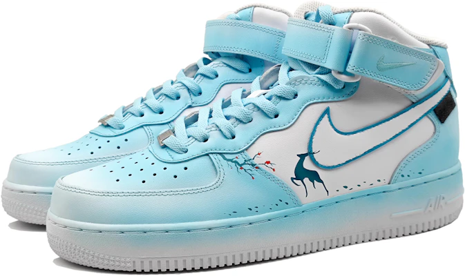 カスタムAF1ミッド「梅氷グラデ」 CW2289-111(Team16-男款踏雪寻梅) Lookbook カスタムAF1ミッド「梅氷グラデ」 CW2289-111(Team16-男款踏雪寻梅)