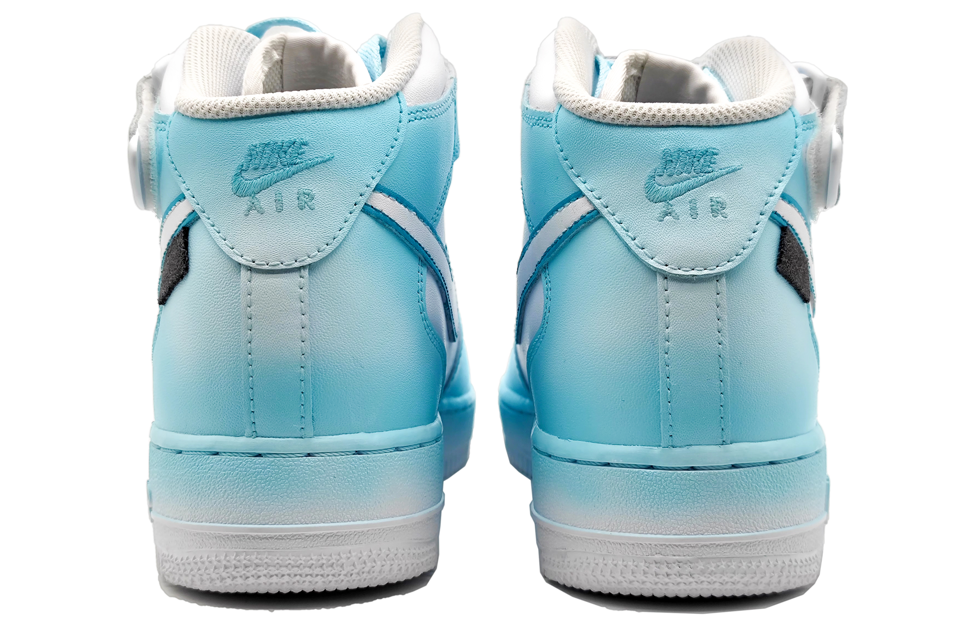 Purchase [定制鞋款] 耐克空军1中帮 ‘踏梅冰蓝渐变’ CW2289-111(Team16-男款踏雪寻梅)