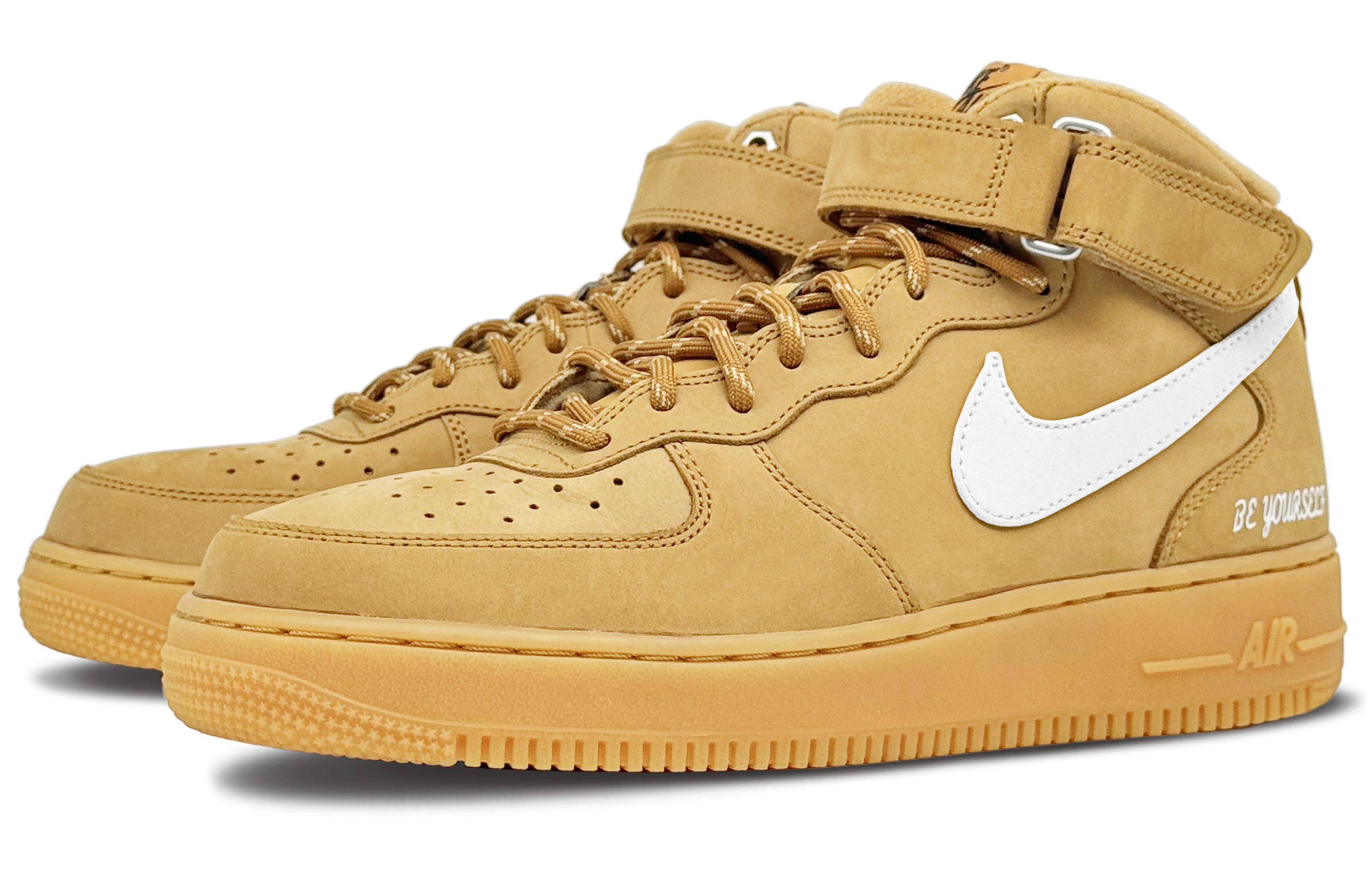 Shop 나이키 에어포스 1 미드 '휘트' (커스텀) DJ9158-200(team65-英文小麦-SBOX)