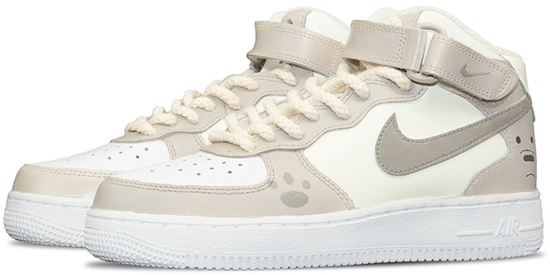 【定製球鞋】 Nike Air Force 1 Mid LE 空軍一號 BEAR 塗鴉仿舊 動漫主題 中幫 板鞋 GS 白黃 Lookbook 【定製球鞋】 Nike Air Force 1 Mid LE 空軍一號 BEAR 塗鴉仿舊 動漫主題 中幫 板鞋 GS 白黃