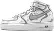 Buy 【定制球鞋】Nike Air Force 1 Mid LE 動感二次元 手繪結構線 墨線 中幫 板鞋 GS 黑灰