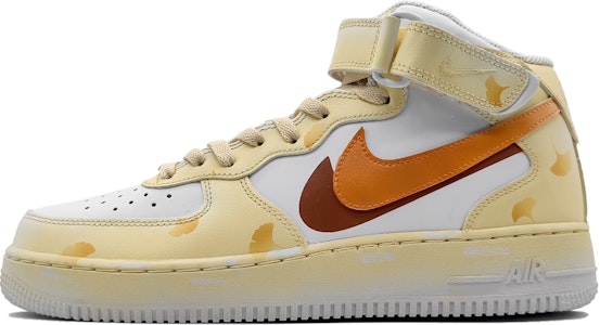 【定制球鞋】Nike Air Force 1 Mid LE 空軍一號 徐徐銀杏 雙漸變 創意雙勾 中幫 板鞋 GS 黃橙 Buy 【定制球鞋】Nike Air Force 1 Mid LE 空軍一號 徐徐銀杏 雙漸變 創意雙勾 中幫 板鞋 GS 黃橙