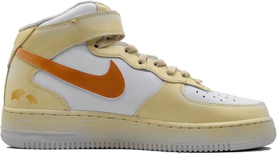 【定制球鞋】Nike Air Force 1 Mid LE 空軍一號 徐徐銀杏 雙漸變 創意雙勾 中幫 板鞋 GS 黃橙 Order 【定制球鞋】Nike Air Force 1 Mid LE 空軍一號 徐徐銀杏 雙漸變 創意雙勾 中幫 板鞋 GS 黃橙