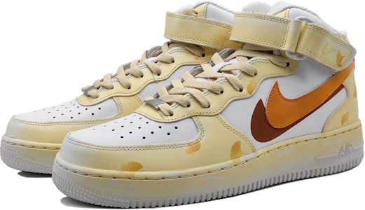 【定制球鞋】Nike Air Force 1 Mid LE 空軍一號 徐徐銀杏 雙漸變 創意雙勾 中幫 板鞋 GS 黃橙 Lookbook 【定制球鞋】Nike Air Force 1 Mid LE 空軍一號 徐徐銀杏 雙漸變 創意雙勾 中幫 板鞋 GS 黃橙