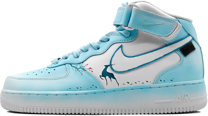 나이키 에어포스 1 미드 LE '아이스 블루 그라데이션' (커스텀) DH2933-111(Team16-女款踏雪寻梅) Buy 나이키 에어포스 1 미드 LE '아이스 블루 그라데이션' (커스텀) DH2933-111(Team16-女款踏雪寻梅)