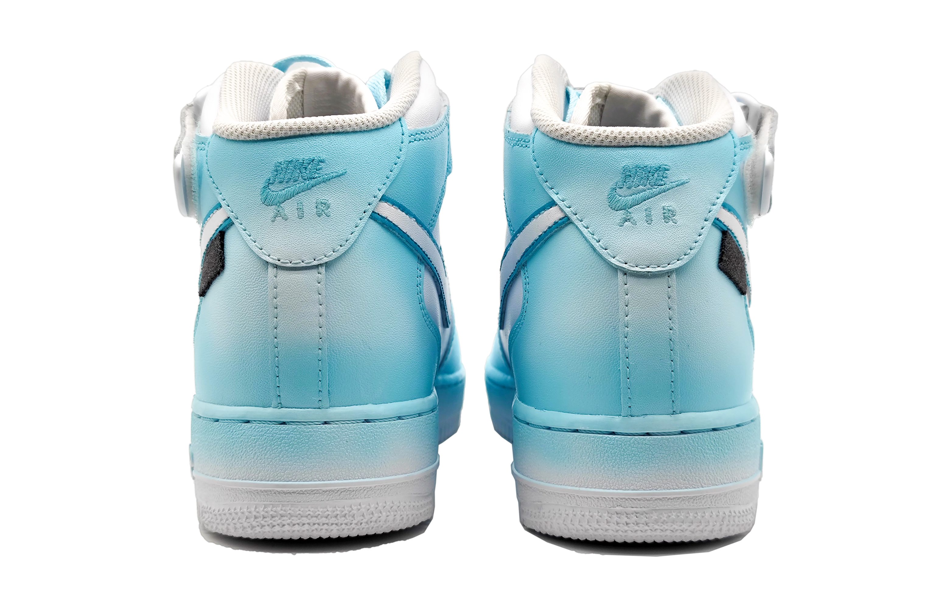 Purchase 나이키 에어포스 1 미드 LE '아이스 블루 그라데이션' (커스텀) DH2933-111(Team16-女款踏雪寻梅)