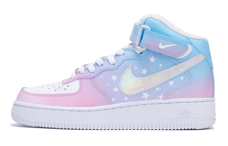 Buy [Sneakers Kustom] Nike Air Force 1 Mid LE 'Starry Pastel' DH2933-111(Team11-女款星星蓝粉)