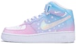 Buy 【定制球鞋】Nike Air Force 1 Mid LE 空軍一號 CS 星星 小香風 鐳射 手繪噴繪貼布 中幫 板鞋 GS 白藍粉