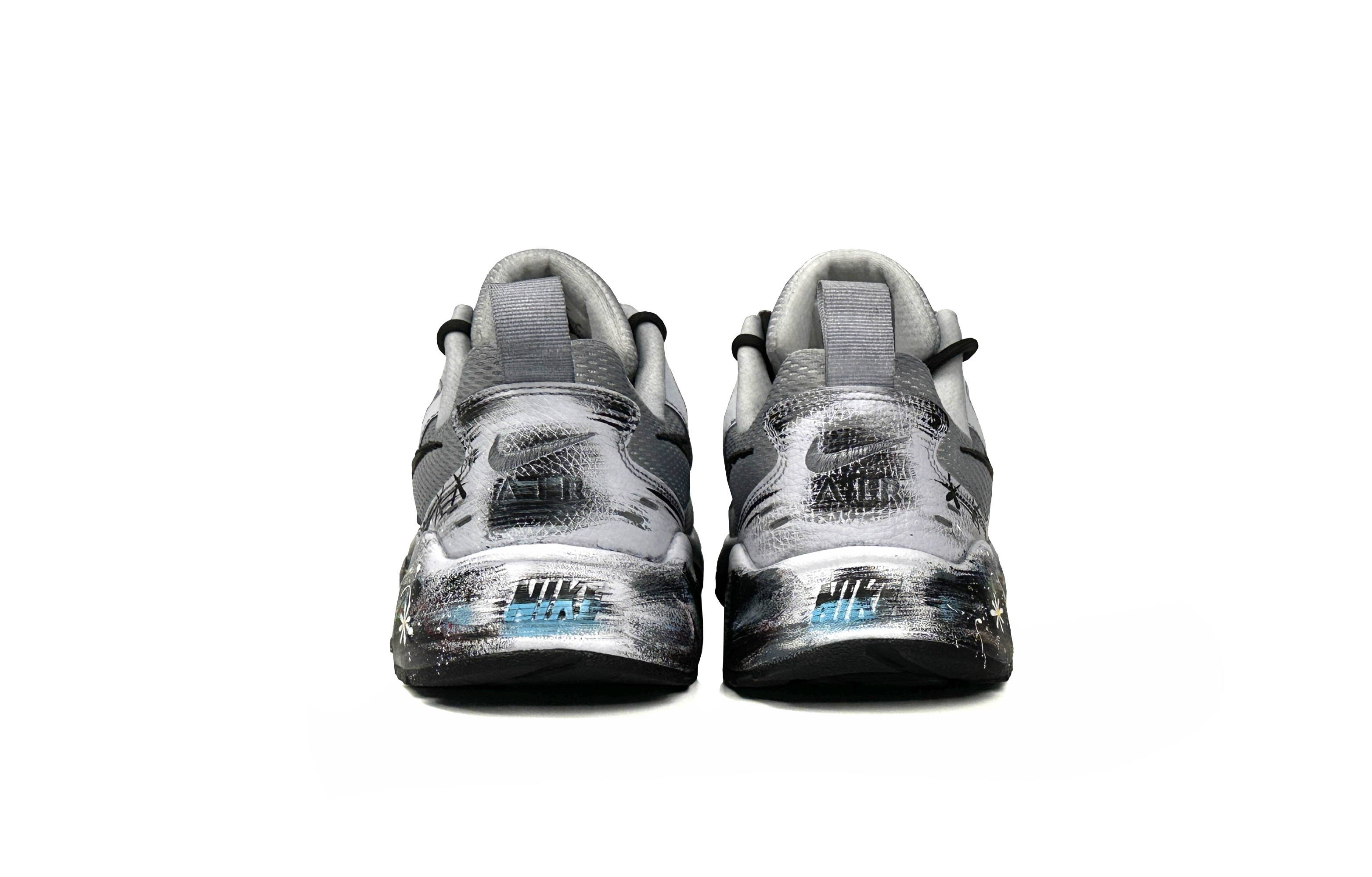 Purchase [Sepatu Kustom] Nike Air Heights 'Grafiti Abu-Abu-Hitam' AT4522-101(Team11-涂鸦语录男款灰黑)