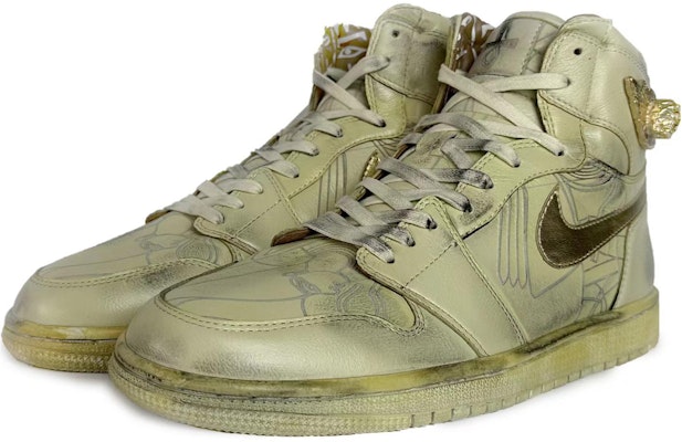 Nike Air Jordan 1 Personalizadas Oro 24k Vintage DJ2756-100(Team117-改造-奥西里斯BOX) Order Nike Air Jordan 1 Personalizadas Oro 24k Vintage DJ2756-100(Team117-改造-奥西里斯BOX)