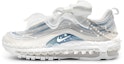 Order 【訂製球鞋】Nike Air Max 97 壹心製造 星辰大海 歐根紗蝴蝶結 秀禾芭蕾 珍珠配件 低筒 生活休閒鞋 男女同款 藍白漸變