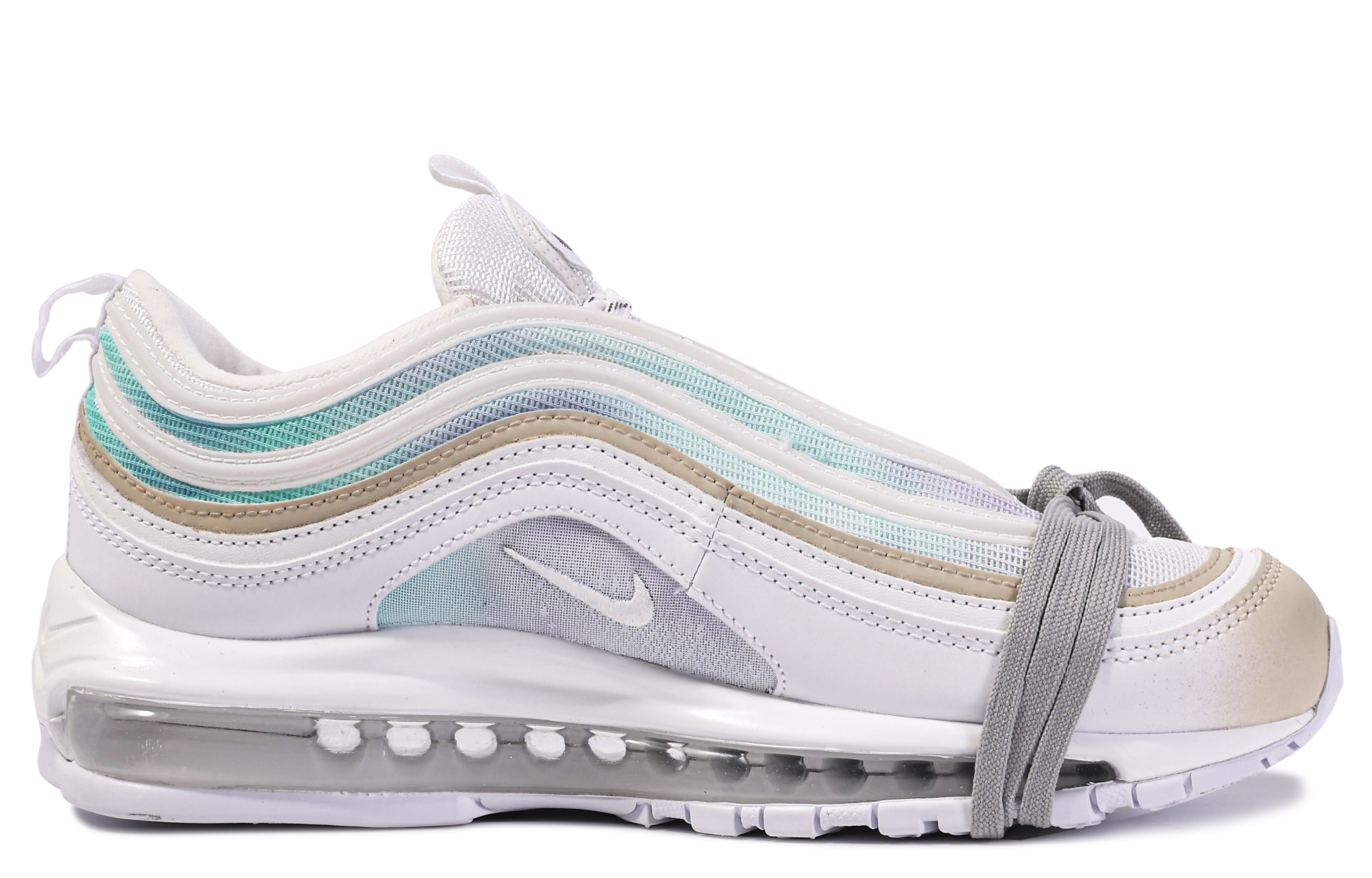 Order 【定製球鞋】Nike Air Max 97 達文西定製 荒野海洋 解構 簡約 百搭 低筒 跑步鞋 男女同款 白藍
