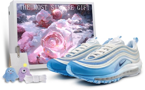 【客製球鞋】 Nike Air Max 97 壹心製造 鍾愛永恆 漸變天使 賜良緣 520專屬鞋盒 低筒 休閒生活鞋 男女同款 藍白漸變 Buy 【客製球鞋】 Nike Air Max 97 壹心製造 鍾愛永恆 漸變天使 賜良緣 520專屬鞋盒 低筒 休閒生活鞋 男女同款 藍白漸變