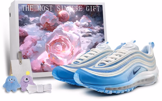 【客製球鞋】 Nike Air Max 97 壹心製造 鍾愛永恆 漸變天使 賜良緣 520專屬鞋盒 低筒 休閒生活鞋 男女同款 藍白漸變 Buy 【客製球鞋】 Nike Air Max 97 壹心製造 鍾愛永恆 漸變天使 賜良緣 520專屬鞋盒 低筒 休閒生活鞋 男女同款 藍白漸變