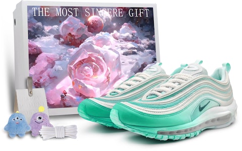 【客製球鞋】 Nike Air Max 97 心意製造 鍾愛永恆 漸變天使 賜良緣 520專屬鞋盒 低筒 生活休閒鞋 男女同款 綠白漸變 Buy 【客製球鞋】 Nike Air Max 97 心意製造 鍾愛永恆 漸變天使 賜良緣 520專屬鞋盒 低筒 生活休閒鞋 男女同款 綠白漸變