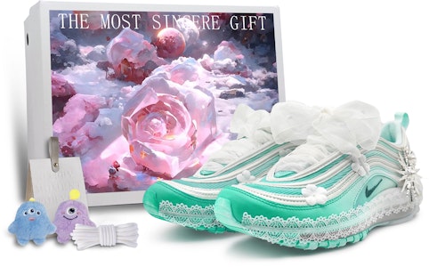 【訂製球鞋】Nike Air Max 97 壹心製造 深情永恆 漸變天使 秀禾 減震 520專屬鞋盒 低筒 生活休閒鞋 男女同款 青白漸變 Buy 【訂製球鞋】Nike Air Max 97 壹心製造 深情永恆 漸變天使 秀禾 減震 520專屬鞋盒 低筒 生活休閒鞋 男女同款 青白漸變