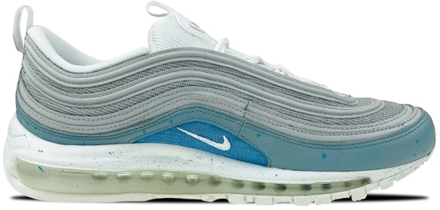 【定製球鞋】Nike Air Max 97 白子彈 低幫 潑墨 運動 低幫 跑步鞋 男女同款 灰藍 Order 【定製球鞋】Nike Air Max 97 白子彈 低幫 潑墨 運動 低幫 跑步鞋 男女同款 灰藍