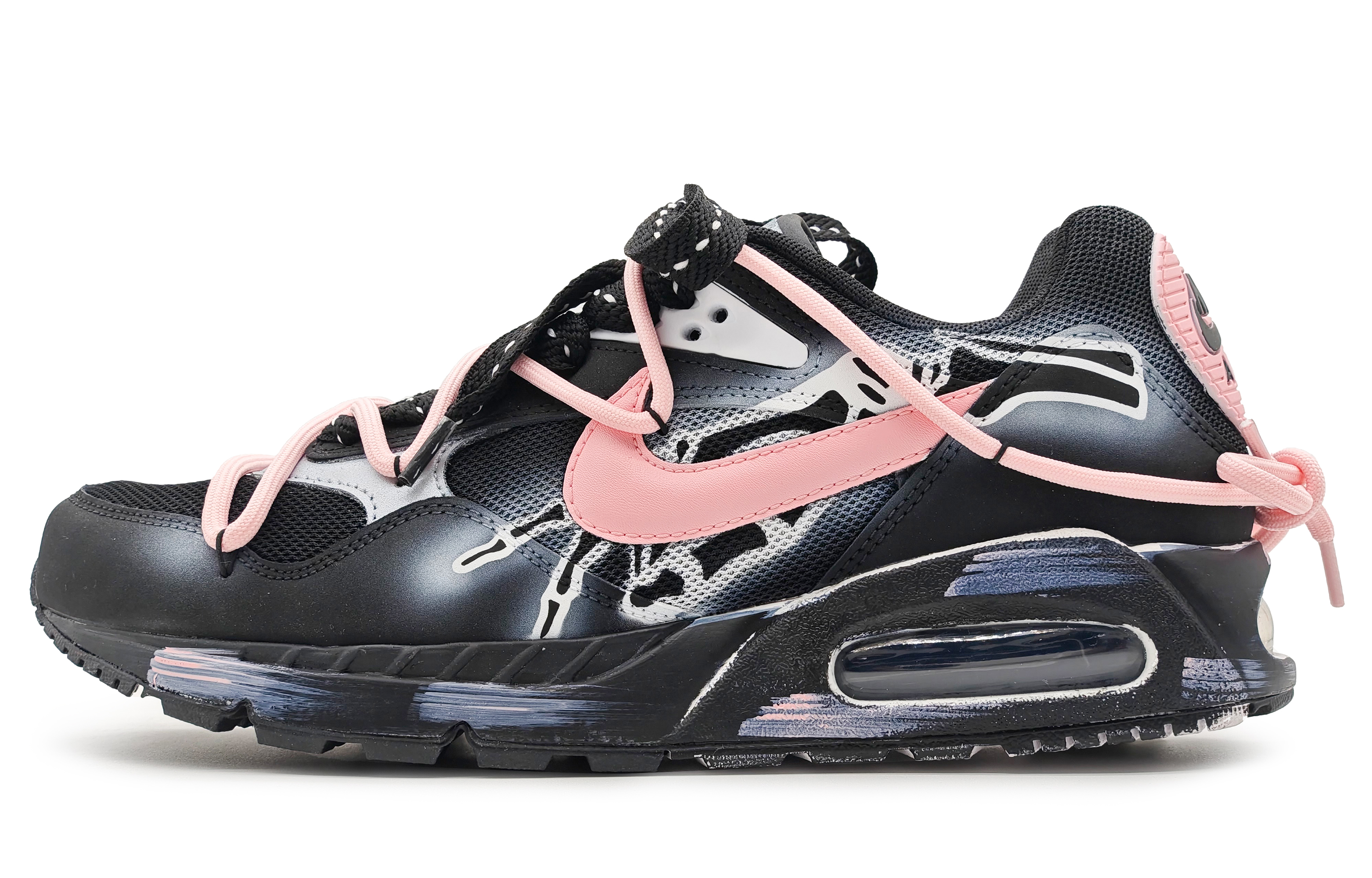[Custom Shoes] Nike Air Max Correlate 'Black Pink Exoskeleton X-Ray'