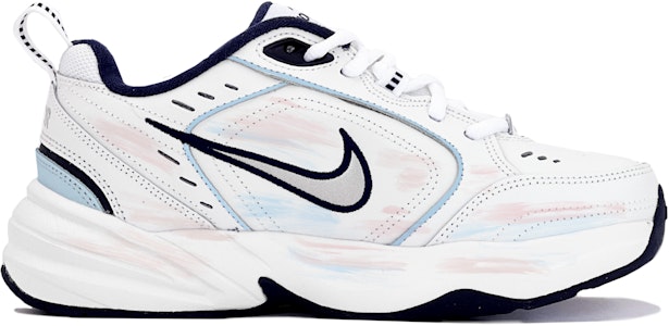 【訂製球鞋】 Nike Air Monarch 4 學院風 彩色塗鴉風 低幫 復古老爹鞋 男女同款 白 Order 【訂製球鞋】 Nike Air Monarch 4 學院風 彩色塗鴉風 低幫 復古老爹鞋 男女同款 白