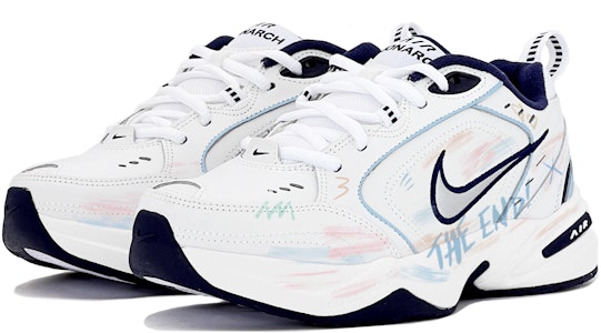 【訂製球鞋】 Nike Air Monarch 4 學院風 彩色塗鴉風 低幫 復古老爹鞋 男女同款 白 Lookbook 【訂製球鞋】 Nike Air Monarch 4 學院風 彩色塗鴉風 低幫 復古老爹鞋 男女同款 白