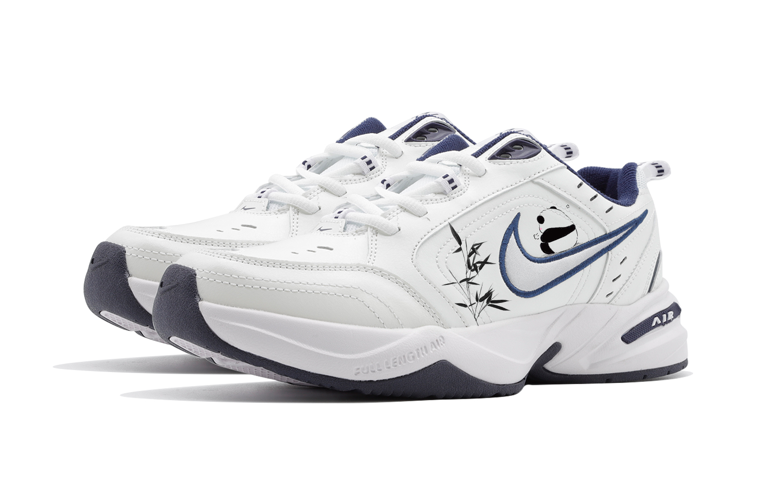 Shop 【カスタムシューズ】ナイキ エア モナーク 4『アングリーベア ブルーホワイトブラック』 415445-102(Team140-生气小熊)