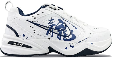 【訂製球鞋】Nike Air Monarch 4 球場精靈 四大神獸之青龍 低筒 老爸鞋 男女通款 藏藍 Order 【訂製球鞋】Nike Air Monarch 4 球場精靈 四大神獸之青龍 低筒 老爸鞋 男女通款 藏藍