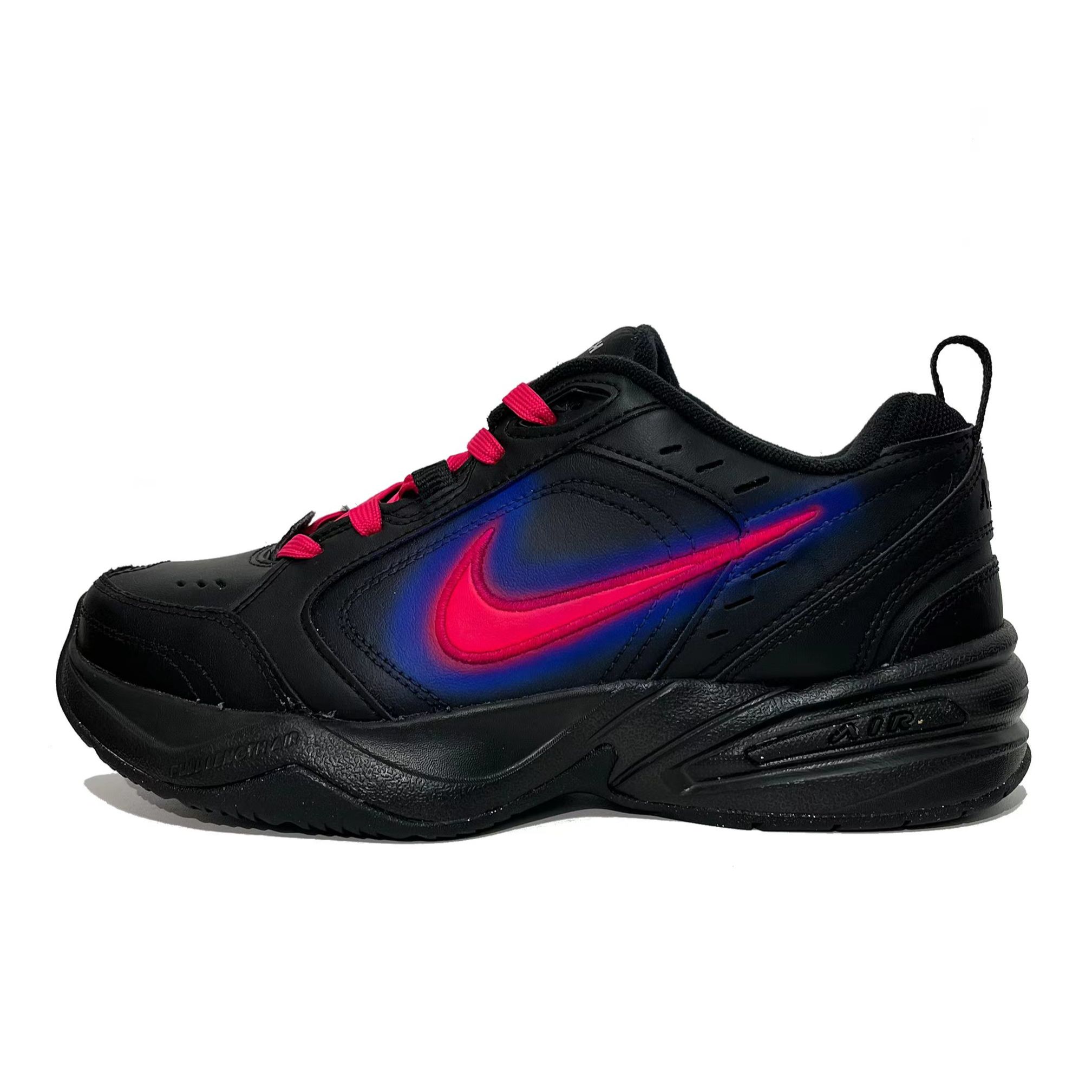 Order Nike Air Monarch 4 Personalizadas "Romance Negro-Rosa" 415445-001(Team61-迷幻爱恋S-BOX)