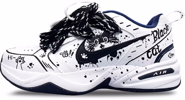 나이키 에어 모나크 4 '블랙캣 화이트 네이비' (커스텀) 415445-102(Team75-喵喵驾到男女同款黑白) Order 나이키 에어 모나크 4 '블랙캣 화이트 네이비' (커스텀) 415445-102(Team75-喵喵驾到男女同款黑白)