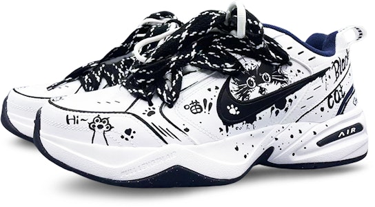 Zapatillas Nike Air Monarch 4 'Black Cat White Navy' 415445-102(Team75-喵喵驾到男女同款黑白) Shop Zapatillas Nike Air Monarch 4 'Black Cat White Navy' 415445-102(Team75-喵喵驾到男女同款黑白)