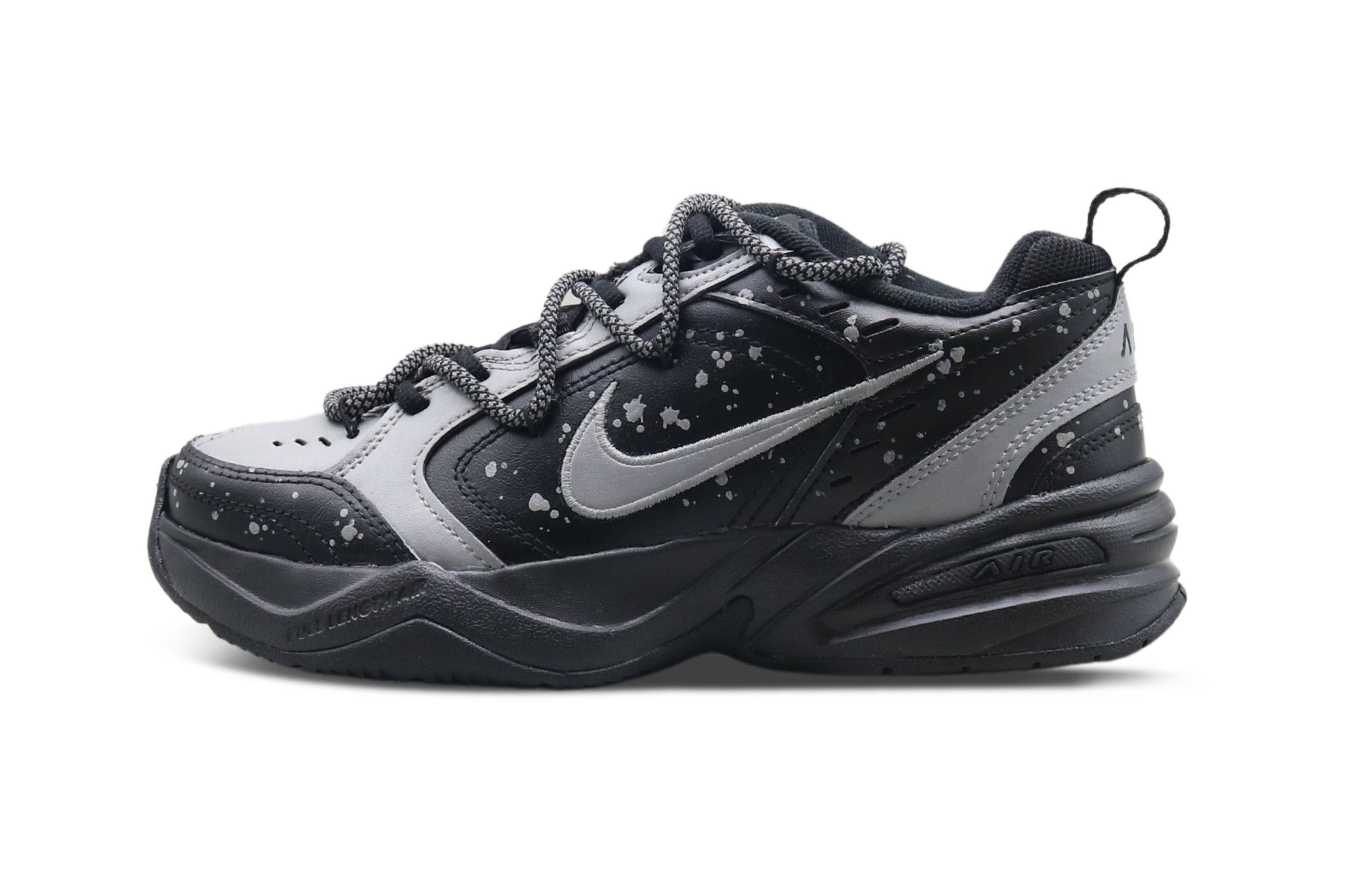 [Custom Shoes] Nike Air Monarch 4 'Black Coastal Splash Art RF Laces'