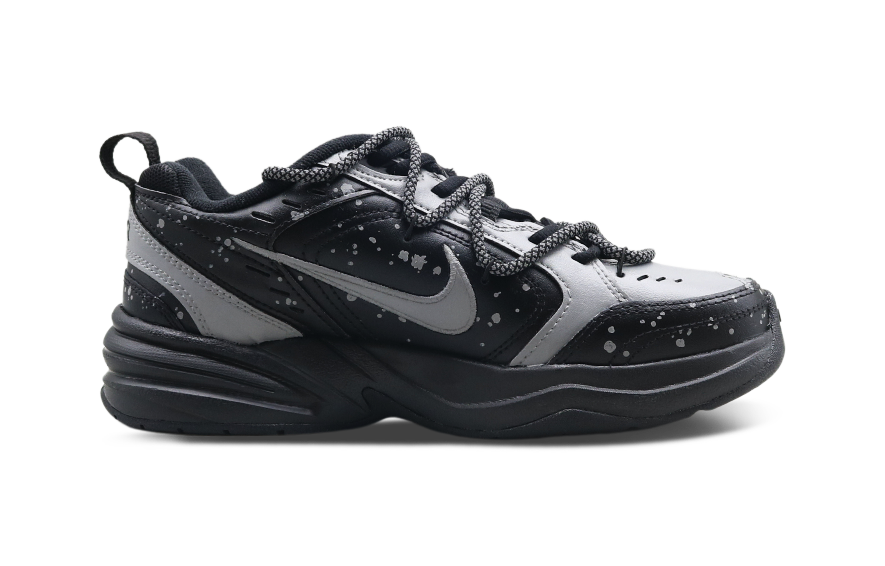 [Custom Shoes] Nike Air Monarch 4 'Black Coastal Splash Art RF Laces' 圖 2