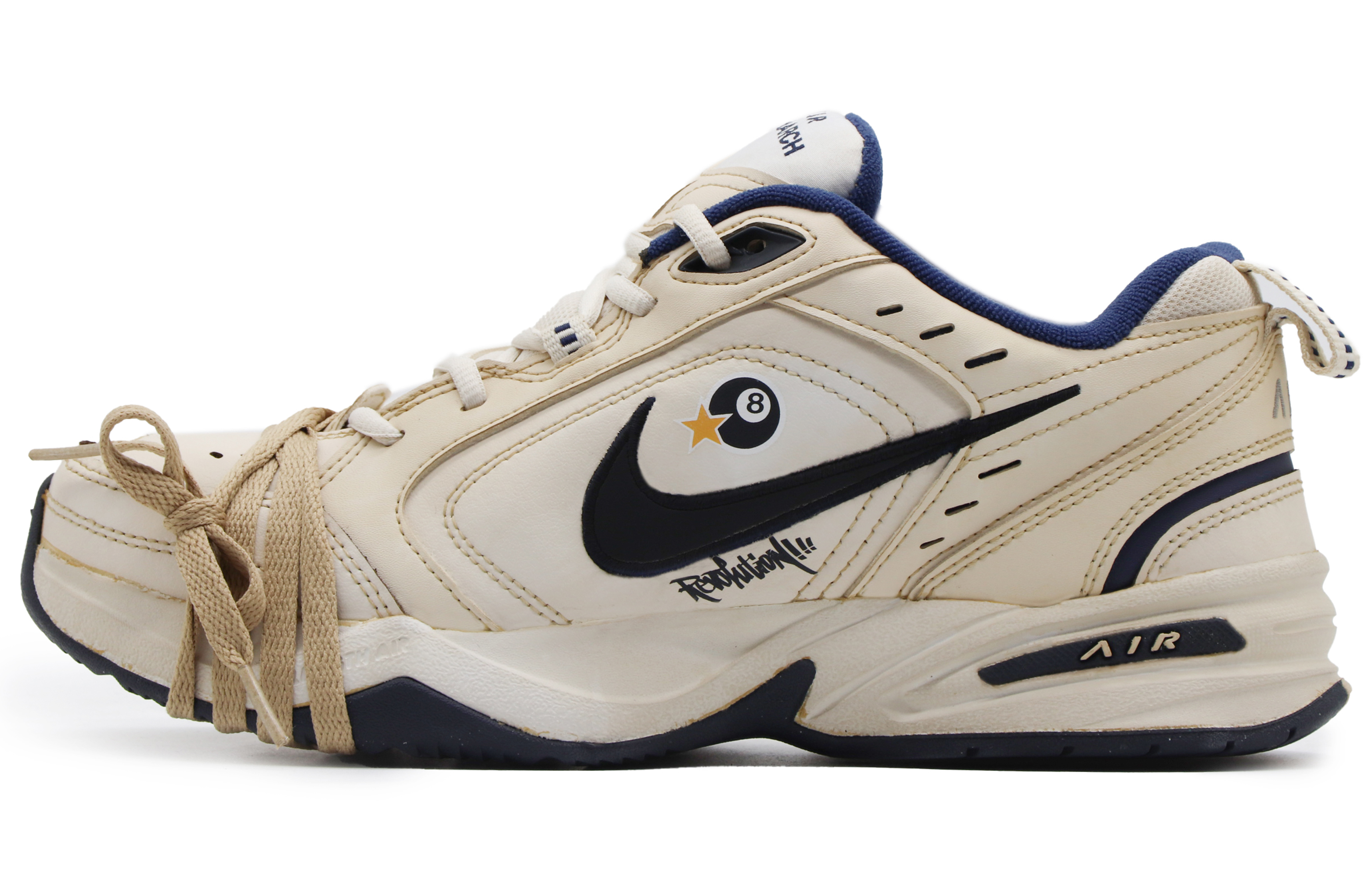 [Custom Shoes] Nike Air Monarch 4 'Black Coffee Distressed'