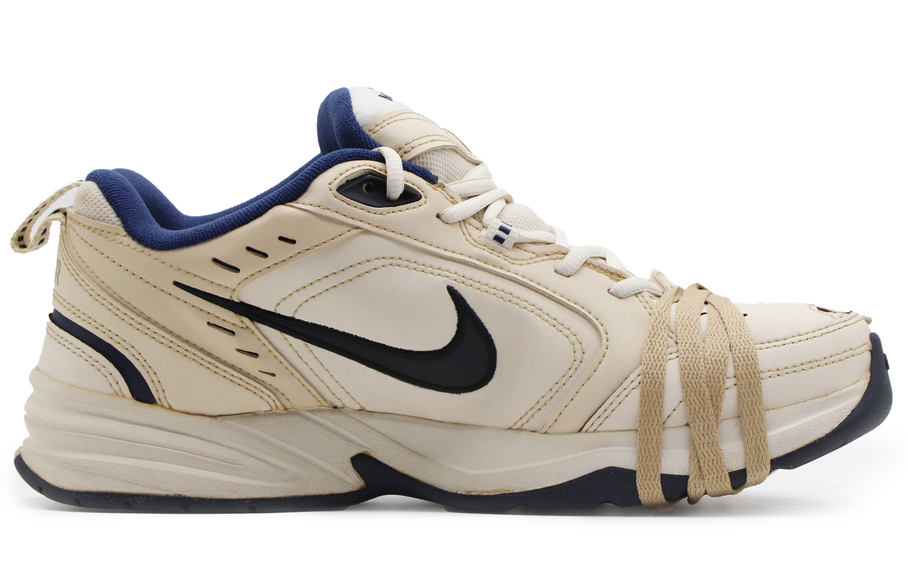 Order [Zapatillas Personalizadas] Nike Air Monarch 4 'Black Coffee Gastadas' 415445-102(Team57-男女款黑8)